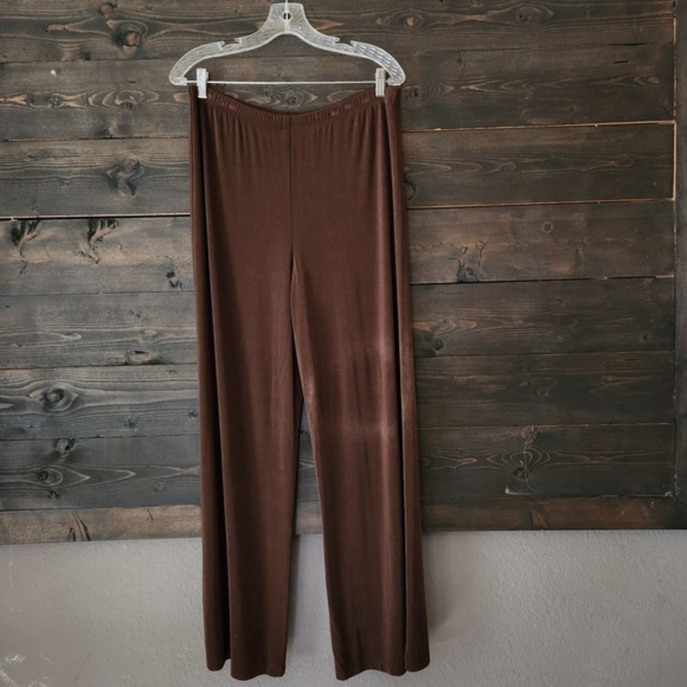 Chico's Traveler Slinky Pants Women's 2 REG 12 L 31x30" Brown Straight FLAW - Picture 10 of 10